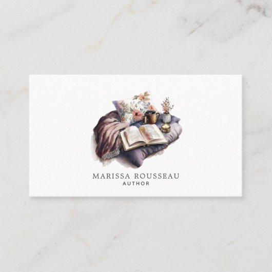 Autor Writer Watercolor Business Card Visitenkarte (Vorderseite)