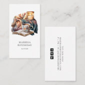 Autor Writer Watercolor Business Card Visitenkarte (Vorne/Hinten)