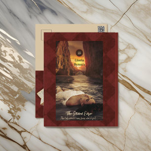 Autor Writer Werbeaktion Burgundy Postkarte