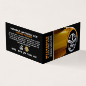 Autorad, Mechanik und Reparatur von Auto, detailli Visitenkarten (Vorderseite)