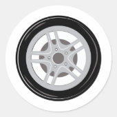 Autoreifen Runder Aufkleber (Vorderseite)