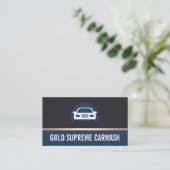 Autoreinigung Gold Premium Leder Visitenkarte (Stehend Vorderseite)