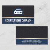 Autoreinigung Gold Premium Leder Visitenkarte (Vorne/Hinten)