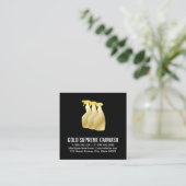 Autoreinigung | Golden Quadratische Visitenkarte (Stehend Vorderseite)