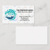 Autoreinigungslogo | Seifenblasen Visitenkarte (Vorne/Hinten)