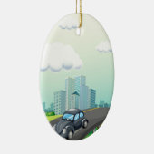 Autoreise Keramik Ornament (Rechts)