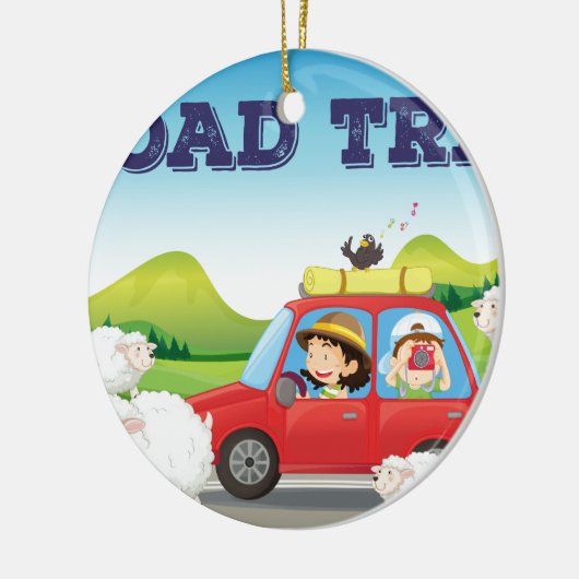 Autoreise Keramikornament (Links)