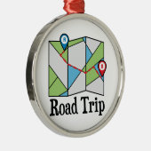 Autoreise Silbernes Ornament (Rechts)