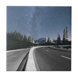 Autoreise unter dem Milkyway Fliese