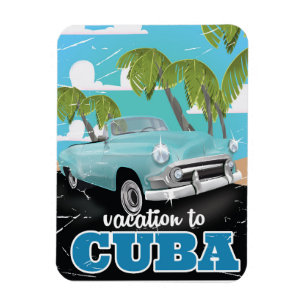 Autoreiseplakat Kubas Vintages Magnet