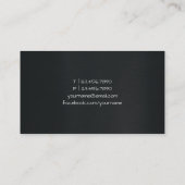 Autoren / Black and Gold Quill Feather Pen Visitenkarte (Rückseite)