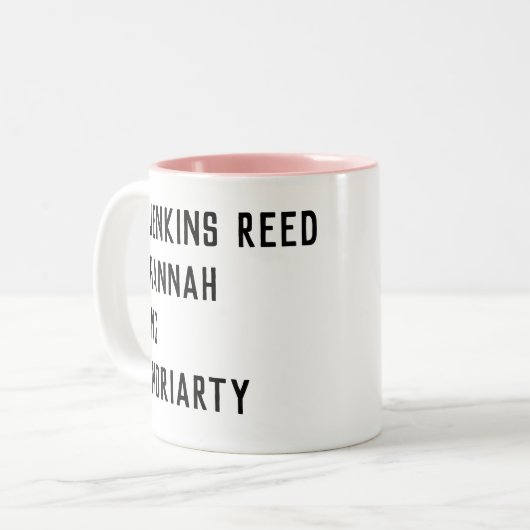 Autoren der Fiktion Zweifarbige Tasse (Vorderseite Links)