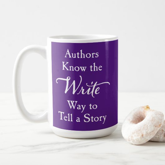 Autoren schreiben Way Script-Tasse Kaffeetasse (Mit Donut)