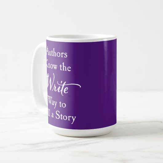 Autoren schreiben Way Script-Tasse Kaffeetasse (Vorderseite Links)