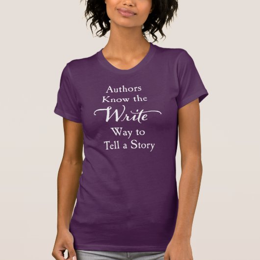 Autoren schreiben Way Script Womens Shirt (Vorderseite)
