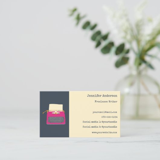 Autoren Writer Editors Benutzerdefinierte Schreibm Visitenkarte (Stehend Vorderseite)