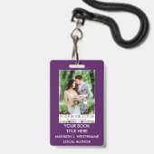 Autorenbuchabdeckung - Lila oder Pick-Farbe Ausweis (Vorderseite mit Lanyard)