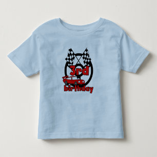 Autorennen-3. Geburtstags-T-Shirts und Geschenke Kleinkind T-shirt