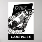 Autorennen Lakeville Connecticut Retro Motorsport Poster (Vorne)