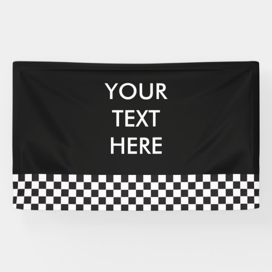 Autorennen-/Schach-Muster + Ihr backgr. u. Ideen Banner (Horizontal)