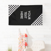 Autorennen-/Schach-Muster + Ihr backgr. u. Ideen Banner (Insitu)