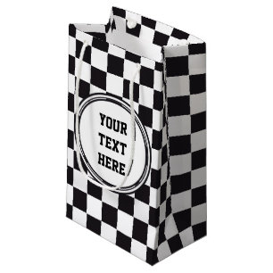 Autorennen-/Schach-Muster + Ihr backgr. u. Ideen Kleine Geschenktüte