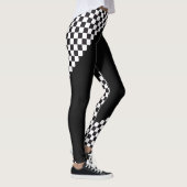 Autorennen-/Schach-Muster + Ihr backgr. u. Ideen Leggings (Rechts)