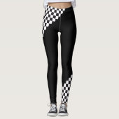 Autorennen-/Schach-Muster + Ihr backgr. u. Ideen Leggings (Vorderseite)