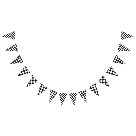 Autorennen-/Schach-Muster + Ihr backgr. u. Ideen Wimpelkette (Alle)