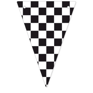 Autorennen-/Schach-Muster + Ihr backgr. u. Ideen Wimpelkette