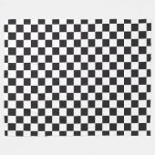 Autorennen / Schach Muster - schwarz 1 Fleecedecke (Vorderseite (Horizontal))