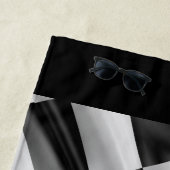 Autorennen Schachbrettmuster Fahne Strandtuch. Strandtuch (Beispiel)