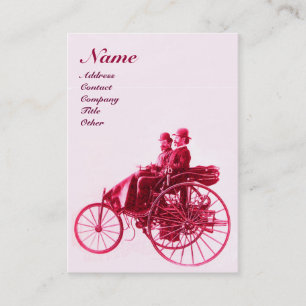 AUTOREPARATUR AUTOMOBIL-MONOGRAMM rosa fuchsienwei Visitenkarte