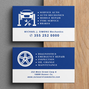 Autoreparatur-Profi-Mobiler Mechaniker-Service Visitenkarte