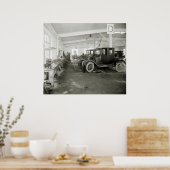 Autoreparaturgarage, Anfang des 19. Jahrhunderts Poster (Küche)