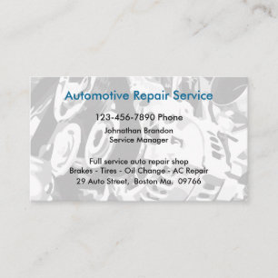 Autoreparaturwerkstatt Visitenkarte