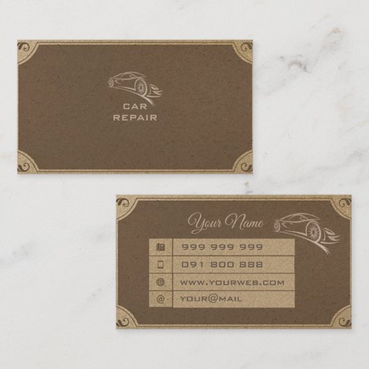 Autoretro Visitenkarte (Vorne/Hinten)