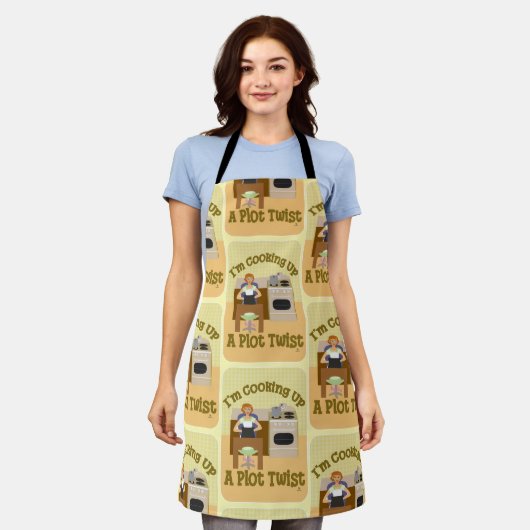 Autorin Hausfrau Snarky Retro Plot Drehung Schürze (Getragen)