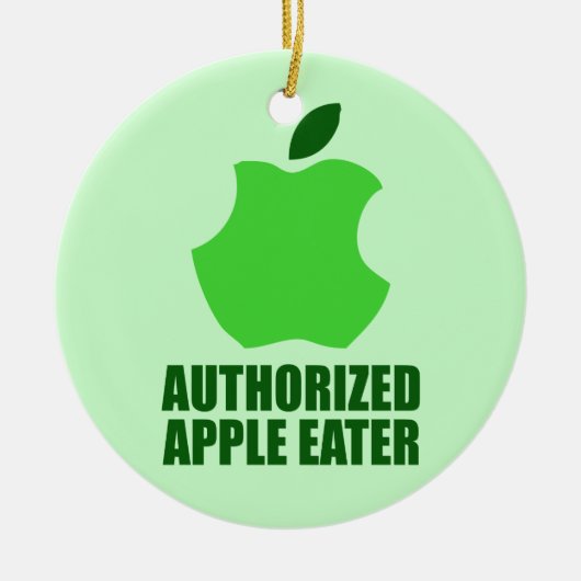 Autorisierter Apple-Esser Keramikornament (Vorne)