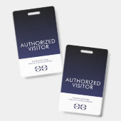 Autorisiertes Abzeichen Navy Blue Ausweis (Vorder- & Rückseite)