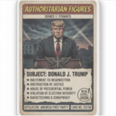 Autoritäre Regierung Trading Cards Aufkleber (Vorderseite)