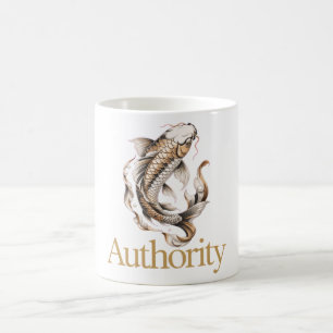 Autorität Japanisches Koi-Symbol für tägliches Sel Kaffeetasse