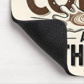 Autorität und Kaffee Typografie Zitat Büro Mousepad (Ecke)