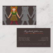 Autorn-/Buch-Illustrator-einzigartige Visitenkarte (Vorne/Hinten)