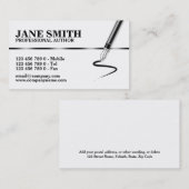 Autorn-Romanautor-Kalligraphieverfasser Visitenkarte (Vorne/Hinten)