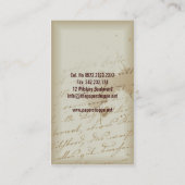 Autorn-Verfasser-Vintage Art rustikal Visitenkarte (Rückseite)
