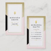 Autorn-Verfasser-Visitenkarte - Chic geometrisch Visitenkarte (Vorne/Hinten)