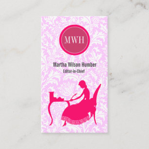 Autornovelist-Verfasser-HerausgeberVintager Chic Visitenkarte