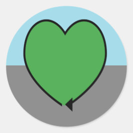 Autoromantic Pride Flag Runder Aufkleber