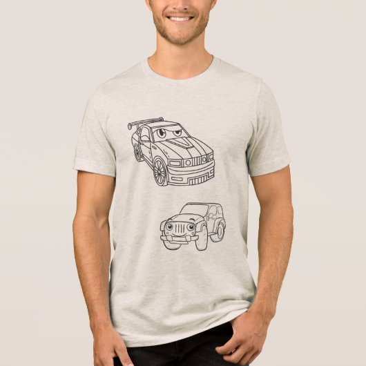 Autos_Anime Edition Tri-Blend Shirt (Vorderseite)
